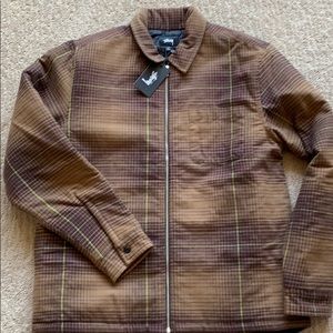 Stussy zip up plaid